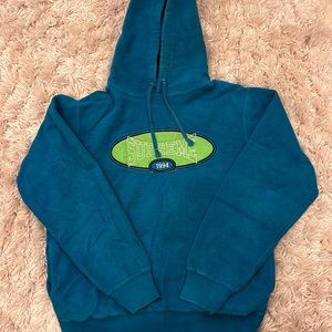 Supreme Reverse Fleece Dark Aqua Hoodie